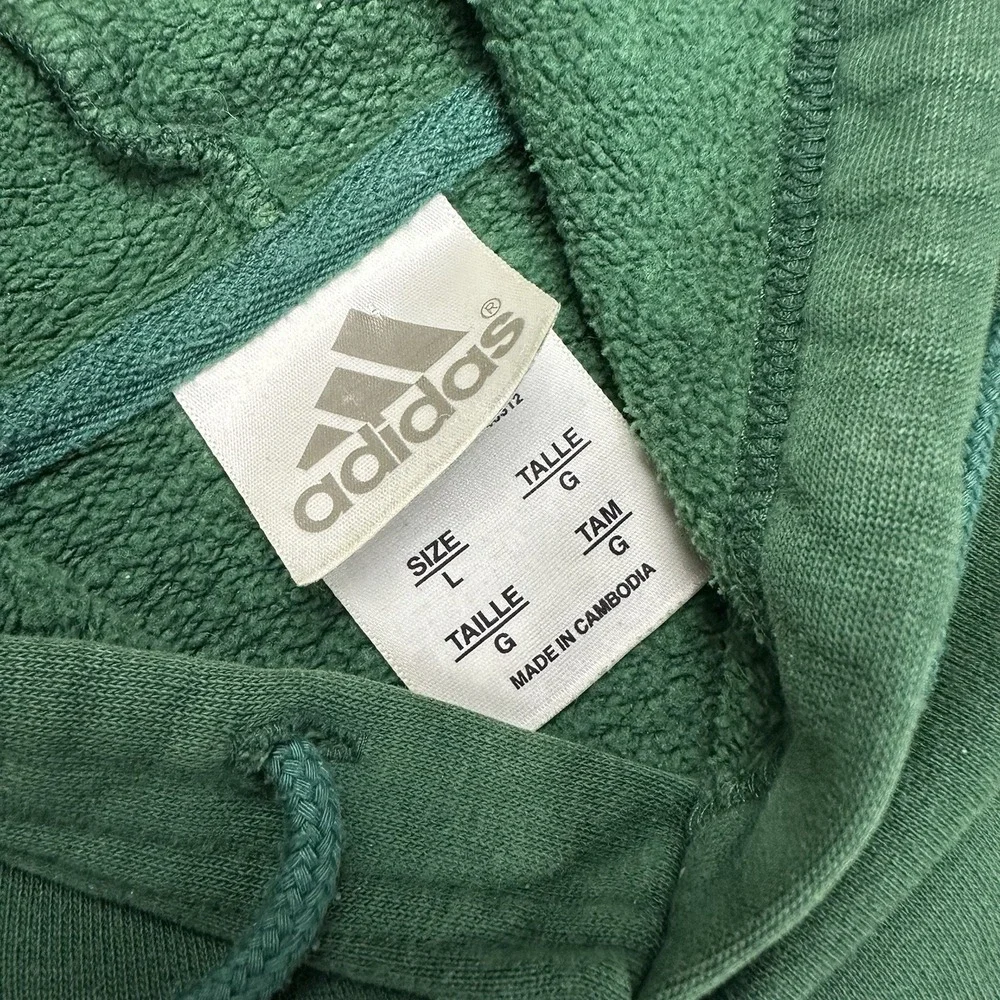 Vintage Y2K Univeristy of Oregon Ducks Adidas Hoodie Sweatshirt Men Large Green